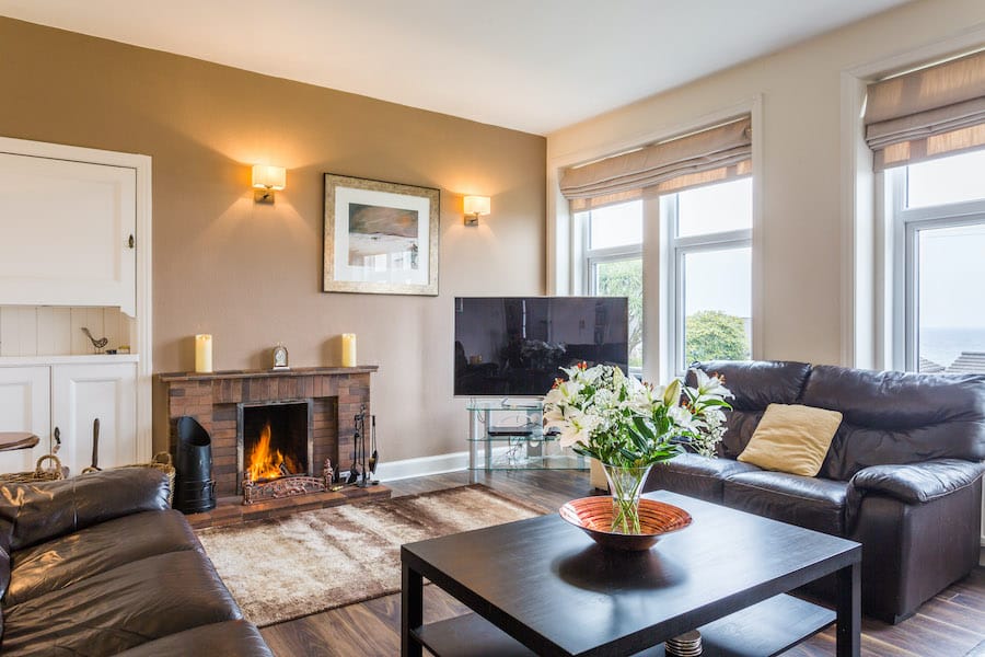 Large Living Room with TV